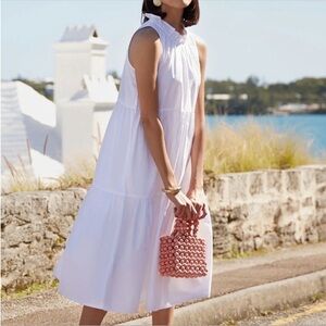 Lake Pajamas Cotton tiered white dress: SZ S